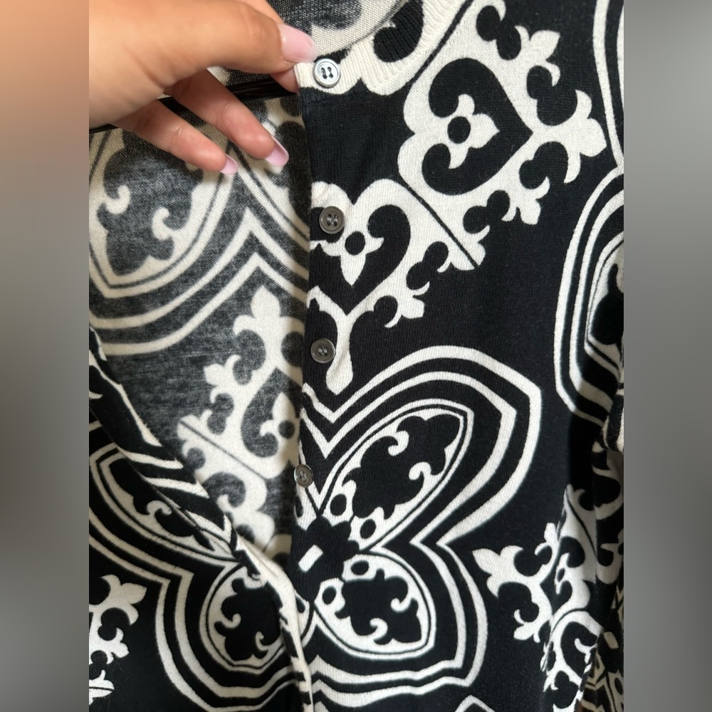 J. Crew black and white wool cardigan - Picture 10 of 10